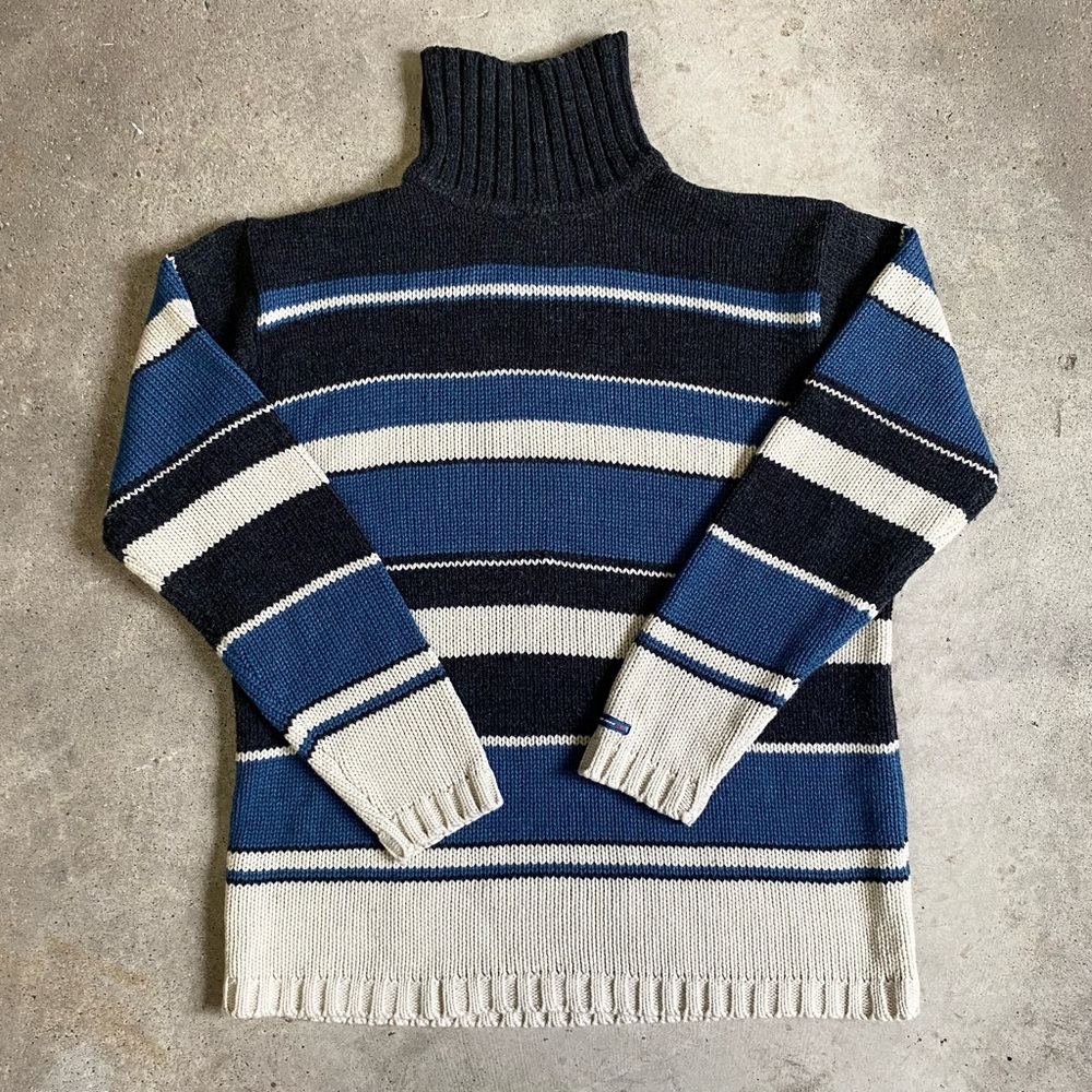 Point Zero vintage striped knit turtleneck sweater